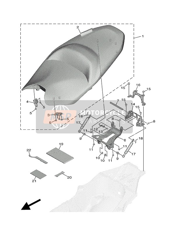 BC3247303400, Double Seat Assy, Yamaha, 0